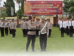Kapolres Bima Kota Pimpin Apel Gelar Pasukan Pengamanan Malam Takbir Idulfitri 1446 H