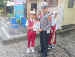 Satlantas Lombok Barat Edukasi Siswa SD tentang Keselamatan Lalu Lintas