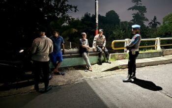 Tingkatkan Keamanan Perbatasan, Polsek Kediri Intensifkan Patroli Blue Light Dini Hari