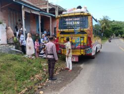 Polsek Buer Polres Sumbawa Laksanakan Pemantauan Arus Mudik dan Himbauan Keamanan