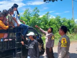 Kapolsek Woja Pimpin Langsung Patroli Pengamanan Wisata Saat Libur Lebaran