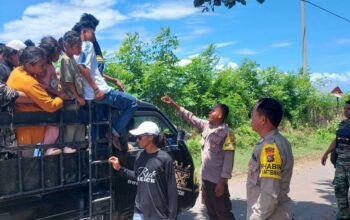 Kapolsek Woja Pimpin Langsung Patroli Pengamanan Wisata Saat Libur Lebaran