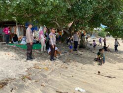 Pengamanan dan Monitoring Obyek Wisata Pantai Lakey oleh Polsek Hu’u, Dipimpin Kapolsek IPDA Samsul Rizal
