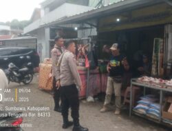 Polsek Sumbawa Gencar Himbau Pencegahan Premanisme di Pasar dan Pusat Perbelanjaan