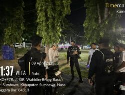 Patroli Malam, Polres Sumbawa Gencarkan Himbauan Tolak Aksi Premanisme