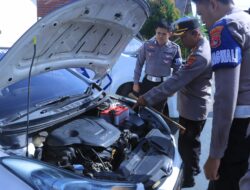 Upaya Peningkatan Pelayanan Masyarakat, Kapolres Sumbawa Barat Lakukan Pengecekan Kendaraan Dinas Polri