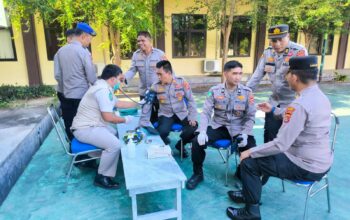 Si Dokes Laksanakan Screening Kesehatan Kepada Personil Polres Lombok Utara