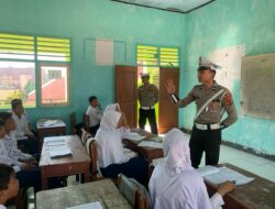 Satlantas Polres Bima Kota Gelar Sosialisasi Kamseltibcarlantas di SMPN 2 Kota Bima