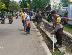 Sambut Lomba Kebersihan Tingkat Kota, Bhabinkamtibmas Kelurahan Na’e Gelar Gotong Royong Bersama Warga
