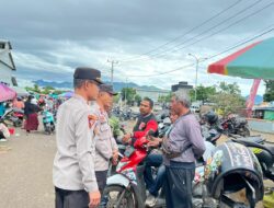 Satgas Preemtif Beri Himbauan dan Lakukan Penanggulangan Aksi Premanisme di Pasar Amahami