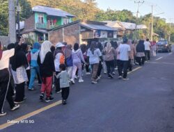 Polsek Seteluk Amankan Jalan Santai Warga Desa Meraran, Wujud Kehadiran Polri di Tengah Masyarakat