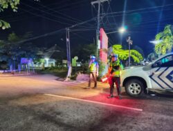 Sat Lantas Polres Bima Kota Gelar Blue Light Patrol dan Pengaturan Lalu Lintas di Malam Hari