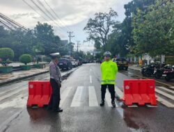 Sat Lantas Polres Bima Kota Kawal Ketat Kunjungan Kerja Menteri Kesehatan RI di Kota Bima