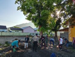 Gotong Royong Dukung Ketahanan Pangan: Polsubsektor Brang Ene Bersama TNI, Kecamatan, dan AGR Manfaatkan Pekarangan