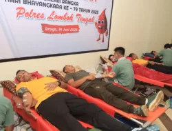 Polres Loteng Gelar Donor Darah Peringati Hari Bhayangkara ke-79.