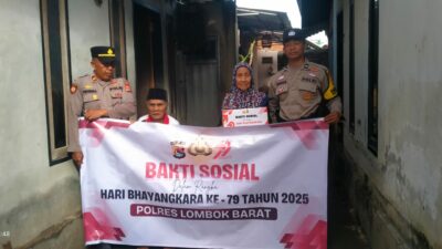 Hari Bhayangkara ke-79, Polsek Kediri Bantu Warga Lansia di Kediri Selatan