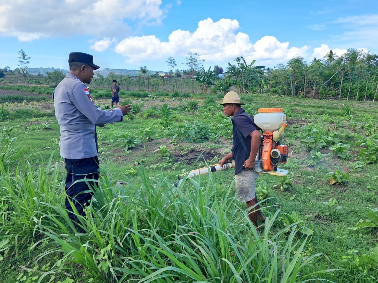 Polri Dorong Pertanian Produktif di Desa Pelangan, Sekotong
