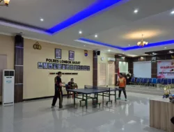 Final Kejuaraan Tenis Meja Polres Lombok Barat Berlangsung Meriah