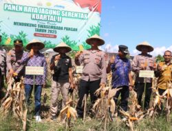 Kapolres Dompu Pimpin Panen Raya Jagung Serentak Kuartal II dan Zoom Meeting Bersama Presiden RI