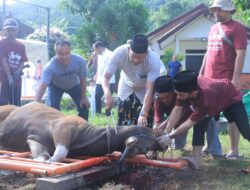 Kapolres Sumbawa Barat Pimpin Pemotongan Hewan Kurban