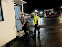 Unit Pam Obvit Sat Samapta Polres Bima Kota Laksanakan Pengamanan dan Patroli di Objek Vital PT Pertamina Patra Niaga Bima
