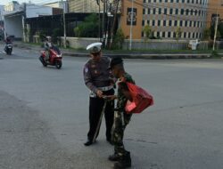 Sat Lantas Polres Bima Kota Laksanakan Rawan Pagi, Bantu Penyeberangan Pejalan Kaki dan Anak Sekolah