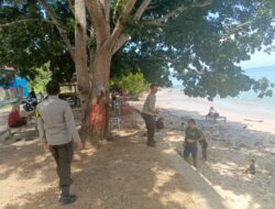 Polsek Taliwang Giatkan Patroli di Objek Wisata Pasir Putih Telaga Bertong