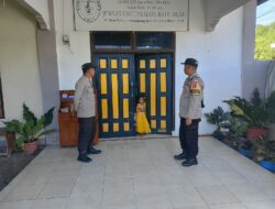 Jamin Rasa Aman Umat Beragama, Polsek Maluk Lakukan Pengamanan Ibadah Rutin Umat Nasrani