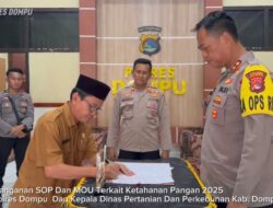 Polres Dompu dan Dinas Pertanian Resmi Teken MoU Ketahanan Pangan Tahun 2025