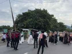 Sat Samapta Polres Bima Laksanakan Pengamanan Pawai Ta’aruf Pembukaan MTQ Tingkat Desa Panda Ke-54