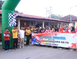 Semarak Hari Bhayangkara ke-79, Polres Dompu Gelar Olahraga Bersama dan Lomba Rakyat