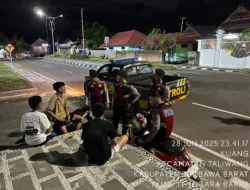 Ciptakan Rasa Aman, Sat Samapta Polres Sumbawa Barat Gelar Patroli Dialogis di Wilayah Kota Taliwang