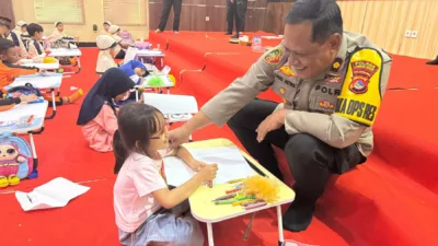Hari Bhayangkara: Polres Lombok Barat Gelar Lomba Mewarnai untuk Anak TK