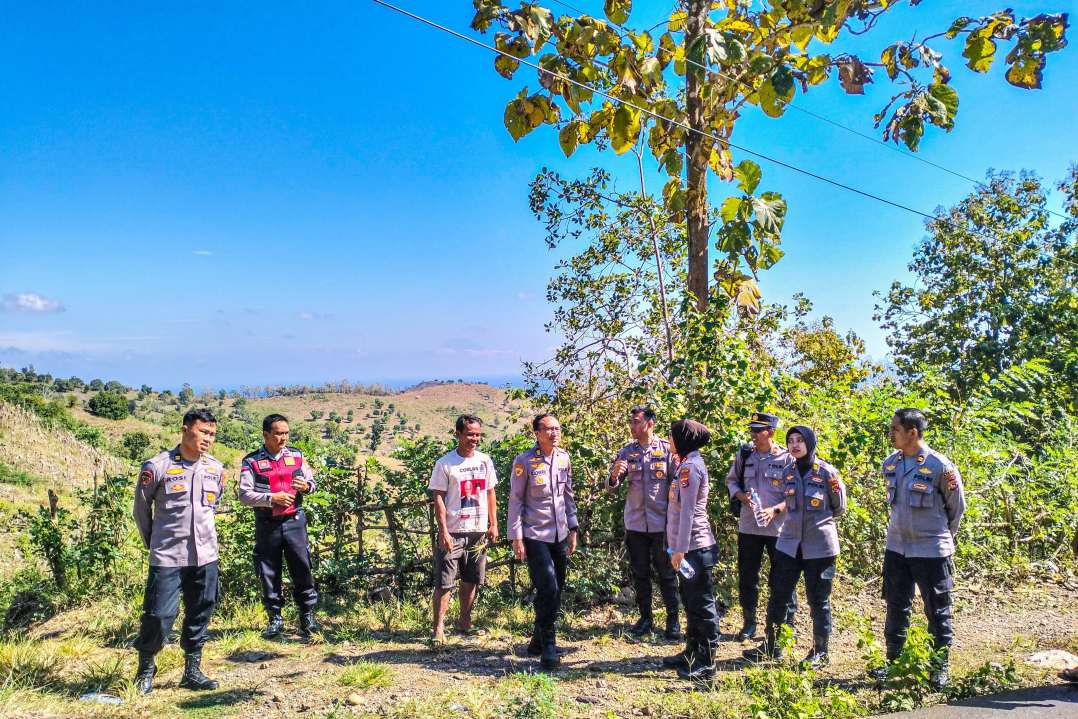 Polres Lombok Barat Dampingi Polda NTB Tinjau Lahan Jagung di Sekotong