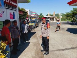 Patroli Polsek Gerung Perkuat Kamtibmas di BNI, BRI, dan Pertamina Mesangguk