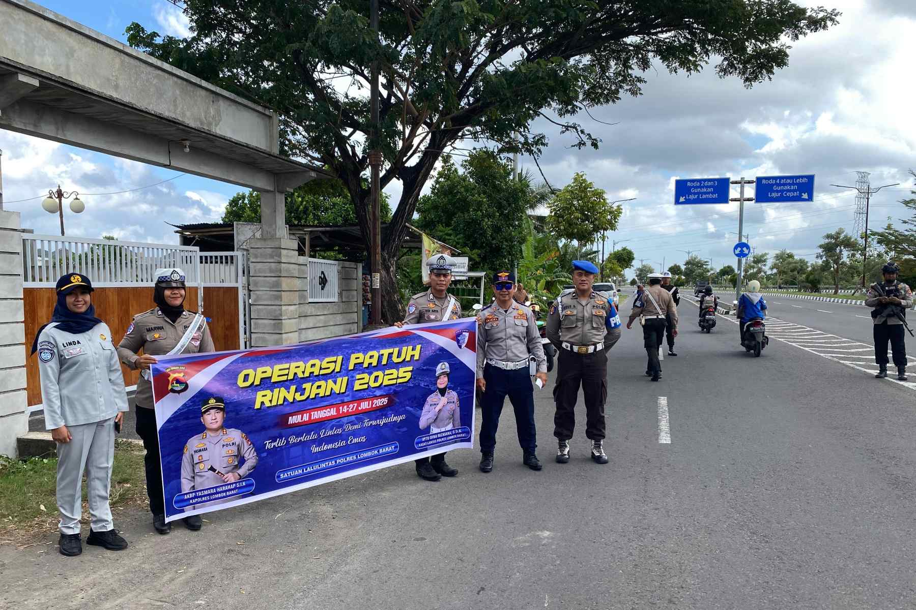 Puluhan Pelanggar Terjaring di Bypass Bil 2, Polres Lombok Barat Gelar Operasi Patuh Rinjani 2025