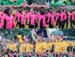 Semarak Hari Bhayangkara ke-79, Polres Dompu Gelar Olahraga Bersama dan Lomba Rakyat