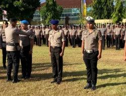 Kapolres Bima Kota Pimpin Upacara Korp Raport, 65 Personel Naik Pangkat