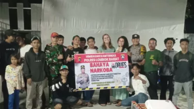 Polsek Batulayar Gandeng Mahasiswa Asing Sosialisasikan Anti-Narkoba