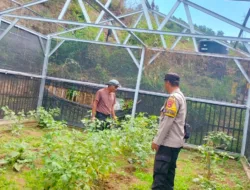 Bhabinkamtibmas Desa Mantun Dampingi Pengelolaan Pekarangan Pangan Bergizi