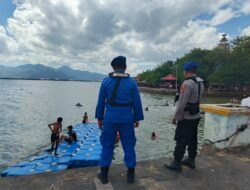 Sat Polairud Polres Bima Kota Laksanakan Patroli Pengawasan di Wisata Bahari Pantai Lawata, Teluk Bima