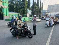 Polsek Rasanae Barat Laksanakan Rawan Pagi, Himbau Pengguna Jalan Tertib Berlalu Lintas