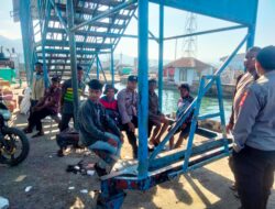 Polsek Kawasan Pelabuhan Laut Bima Laksanakan Patroli Rutin dan Himbauan Kamtibmas di Area Pelabuhan