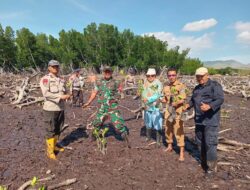Polairud, Polsek, dan TNI Tanam Mangrove Bersama Dinas Perikanan Dompu