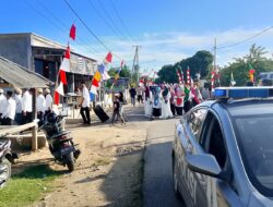 Polsek Poto Tano Amankan Pawai Ta’aruf STQ Ke-IX Tingkat Kecamatan Poto Tano Tahun 2025