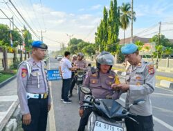 Opsgaktiblin Personel Polres Bima Kota, Sipropam Tegakkan Disiplin Internal Dalam Rangka Ops Patuh Rinjani 2025