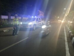 Sat Lantas Polres Bima Kota Gelar Patroli Blue Light dan Pengaturan Lalu Lintas Malam Hari