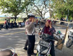 Penertiban Lalu Lintas di Jalan Imam Bonjol, Polres Lombok Barat Keluarkan 46 Tilang