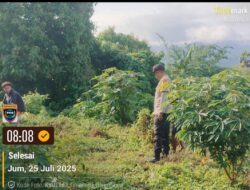 Bhabinkamtibmas Desa Luar Gencarkan Ketahanan Pangan di Dusun Stober, Ajak Warga Manfaatkan Lahan yang Kering