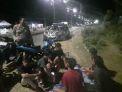 Polsek Poto Tano Gelar Patroli Dialogis HEBAT, Bubarkan Anak-anak yang Nongkrong Larut Malam